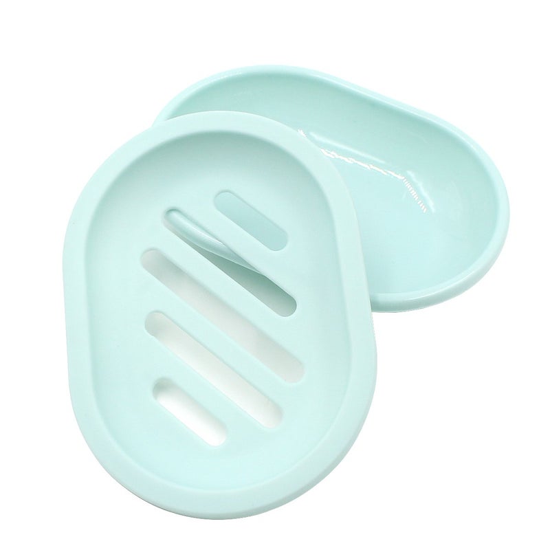 Topsky 2-Pack Soap Dish with Drain, Soap Holder, Soap Saver, Easy Cleaning, Dry, Stop Mushy Soap (Green) - Image 2